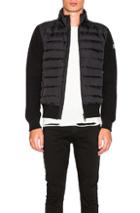 Moncler Maglione Tricot Cardigan In Black