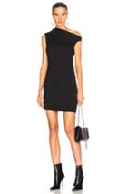 Helmut Lang Asymmetric Mini Dress In Black