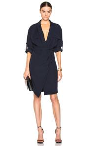 Alexandre Vauthier Wrap Dress In Blue