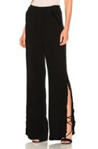Raquel Allegra Split Bell Bottom Pant In Black