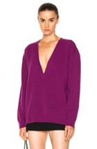 Carven V Neck Sweater In Pink