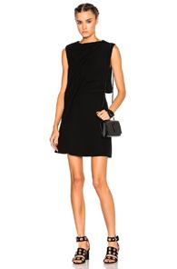 Mcq Alexander Mcqueen Shawl Drape Mini Dress In Black