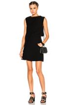 Mcq Alexander Mcqueen Shawl Drape Mini Dress In Black