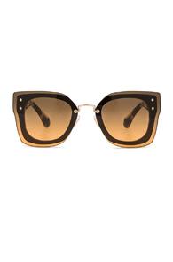 Miu Miu Square Sunglasses In Animal Print,brown