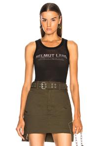 Helmut Lang Mesh Logo Tank Top In Black