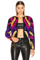 Retrofete Nicole Jacket In Black,yellow,purple