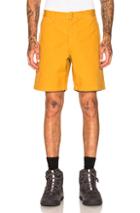 Visvim Heavy Canvas Pastoral Shorts In Yellow