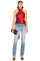 Galvan Asymmetric Sash Top In Red