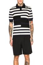 Marni Knit Polo In Stripes,black