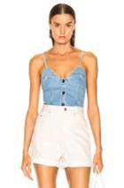 Nanushka Yucca Top In Denim Light