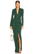 Roland Mouret Compeyson Stretch Cady Gown In Green