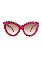 A-morir Ellen Sunglasses In Red,floral