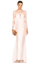 Zuhair Murad Embroidered Long Fitted Dress In Pink
