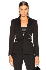 Alexander Wang Zipper Detail Blazer In Black