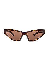 Prada Skinny Sunglasses In Brown