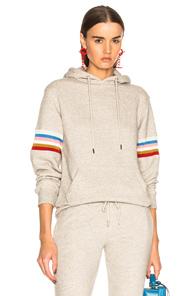 Alexachung Multicolor Rib Insert Hoodie In Gray