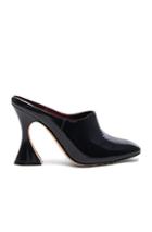 Sies Marjan Patent Leather Elisa Mules In Blue