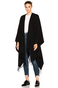 Acne Studios Apolo Fringe Poncho In Black