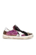Golden Goose Cracked Iridescent May Sneakers In Metallics,purple