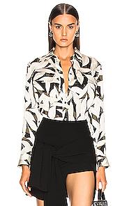 Equipment Slim Signature Top In Black,neutral,tropical