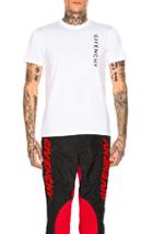 Givenchy Contrast Vertical Logo Tee In White