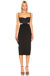 Mugler Cut Out Dress In Black