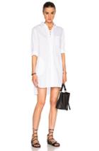 Thakoon Lace Up Shirt Dress In White
