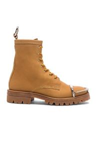 Alexander Wang Nubuck Leather Lyndon Boots In Neutrals