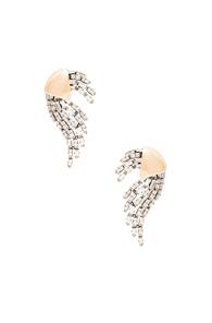 Saint Laurent Rubans Clip Earrings In Metallics