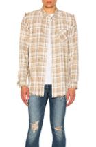 R13 Inside Out Shirt In Neutrals,checkered & Plaid