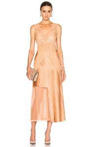 Stella Mccartney Sable Satin Dress In Pink