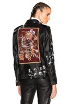 Etro Pearl Leather Jacket In Black