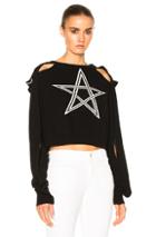 Preen By Thornton Bregazzi Cropped Kendra Sweater In Black