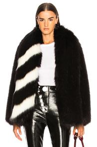 Off-white Rap Jacket In Black,stripes,white