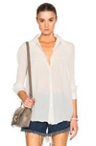 Raquel Allegra Baby Button Up Top In White,neutrals