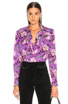 Magda Butrym Dalian Violet Shirt In Floral,purple