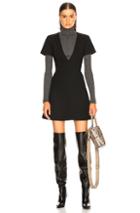 Chloe Double Face Wool Crepe Mini Dress In Black
