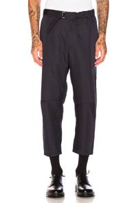 Oamc Cropped Troop Pants In Blue