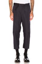 Oamc Cropped Troop Pants In Blue
