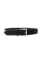 Rag & Bone Slim Braided Belt In Black