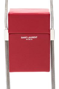 Saint Laurent Smoking Box Minaudiere In Red