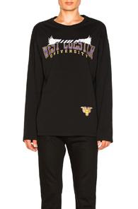 Maison Margiela Cotton Jersey Long Sleeve Tee In Black