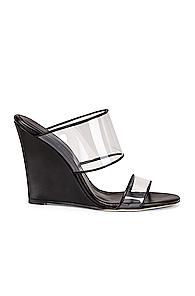 Paris Texas Plexi Wedge 100 Heel In Black