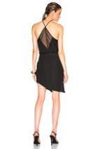 Mason By Michelle Mason Chiffon Panel Dress In Black