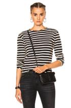 R13 Breton Long Sleeve T In Black,gray,stripes,white