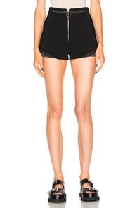 3.1 Phillip Lim Shorts With Rib Insert And Stud Hem In Black