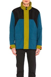 Acne Studios Mt2002 Combo Jacket In Green,blue