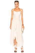 Alexander Mcqueen Asymmetrical Lace Dress In Neutrals,white