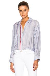 Smythe Twoforone Boyfriend Top In Blue,stripes