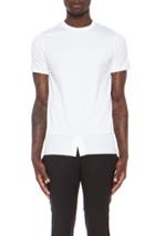 Kris Van Assche Cotton Tee With Shirting Hem In White